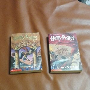 Harry Potter Book Set by Scholastic - Brown and Red Covers